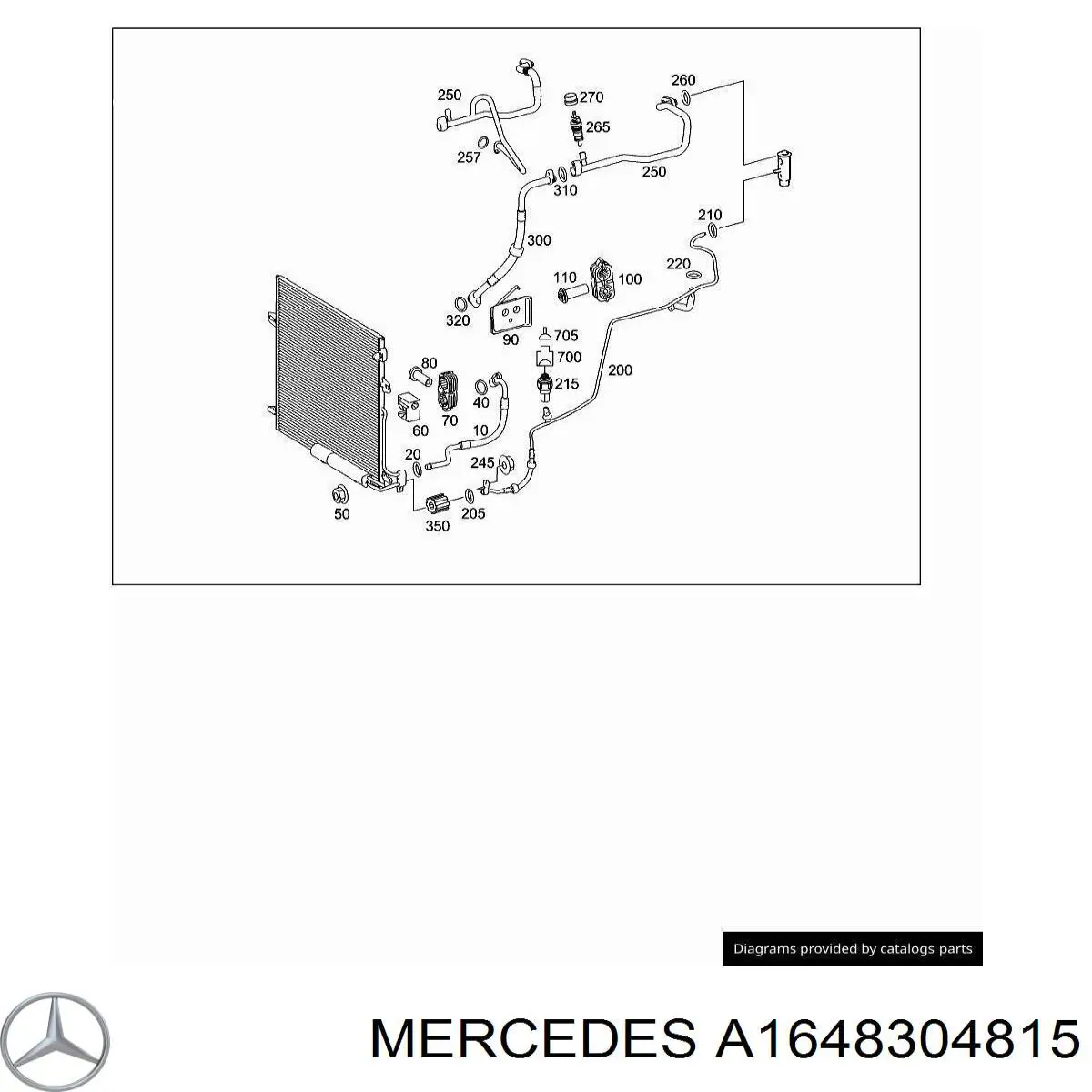 Mangueira de aparelho de ar condicionado, desde o radiador até o vaporizador Mercedes A1648304815 preço, a partir de 104,19 USD