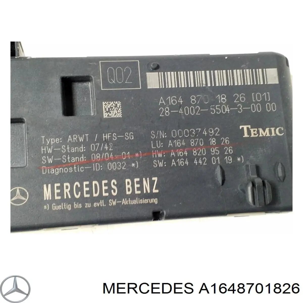 Módulo de direção (Centralina eletrônica) de abertura de tampa de porta-malas (de 3ª/5ª porta traseira) Mercedes A1648701826 preço, a partir de 143,02 USD