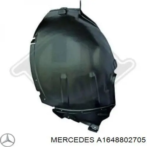 A1648802705 Mercedes Guarda-barras esquerdo dianteiro do pára-lama dianteiro