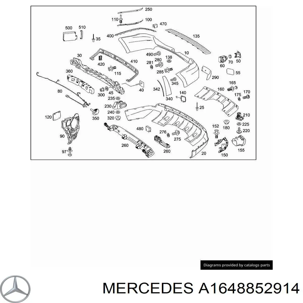 Consola esquerda do pára-choque traseiro Mercedes A1648852914 preço, a partir de 30,38 USD