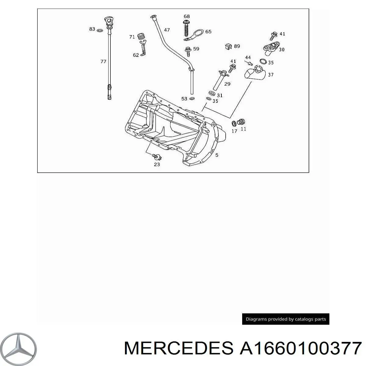 A1660100177 Mercedes Guia de sonda indicador do nível de óleo no motor
