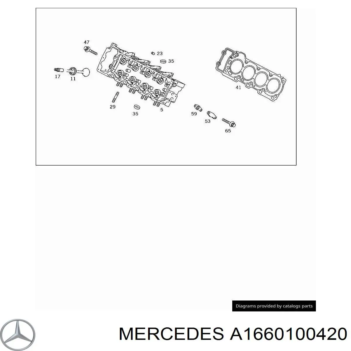 A1660100420 Mercedes Cabeça de motor (CBC)