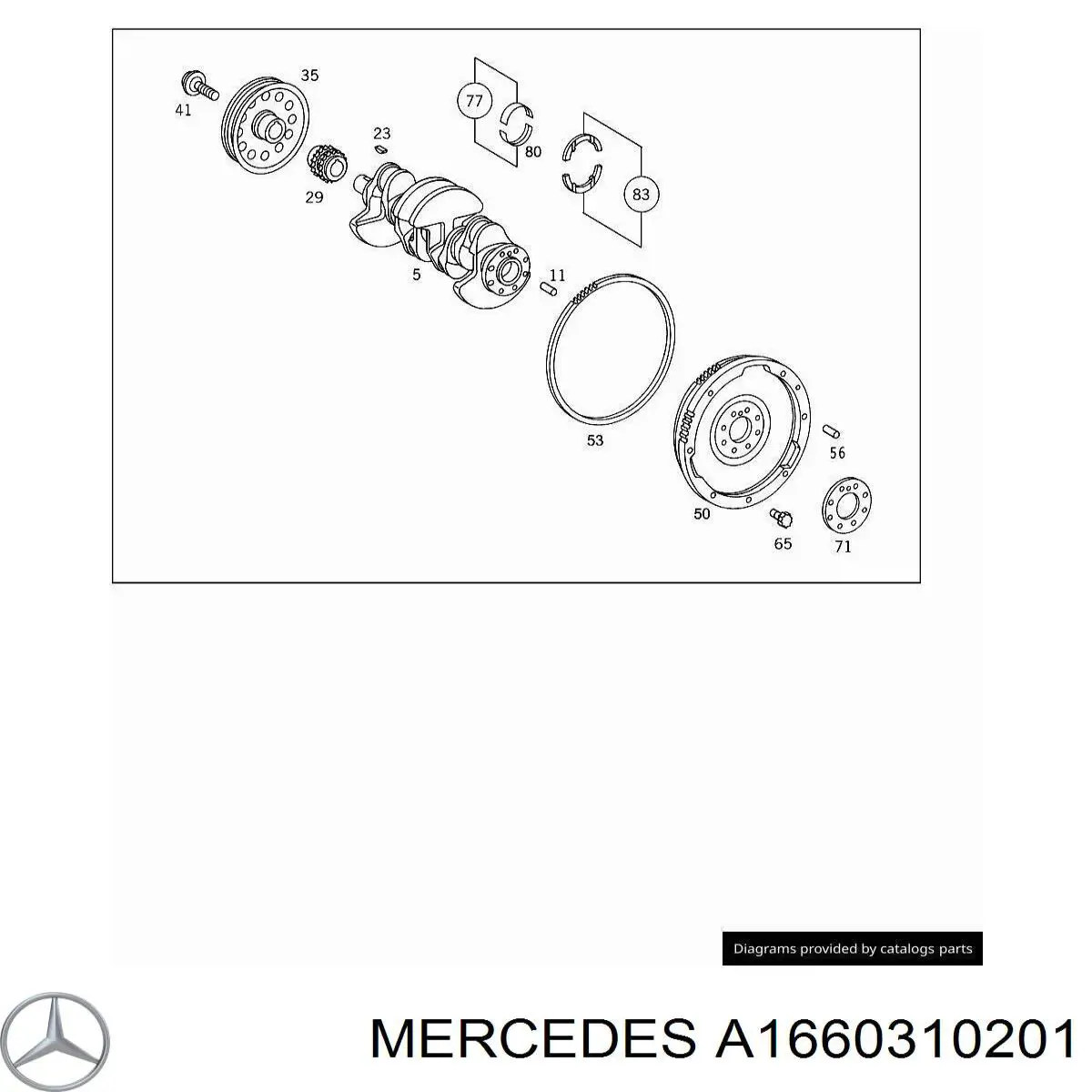 A1660310201 Mercedes Cambota de motor