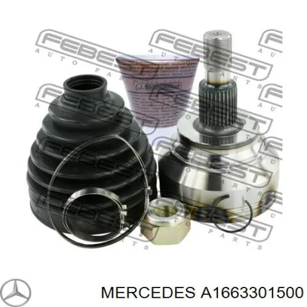 Semieixo (acionador) dianteiro direito Mercedes A1663301500 preço, a partir de 112,77 USD