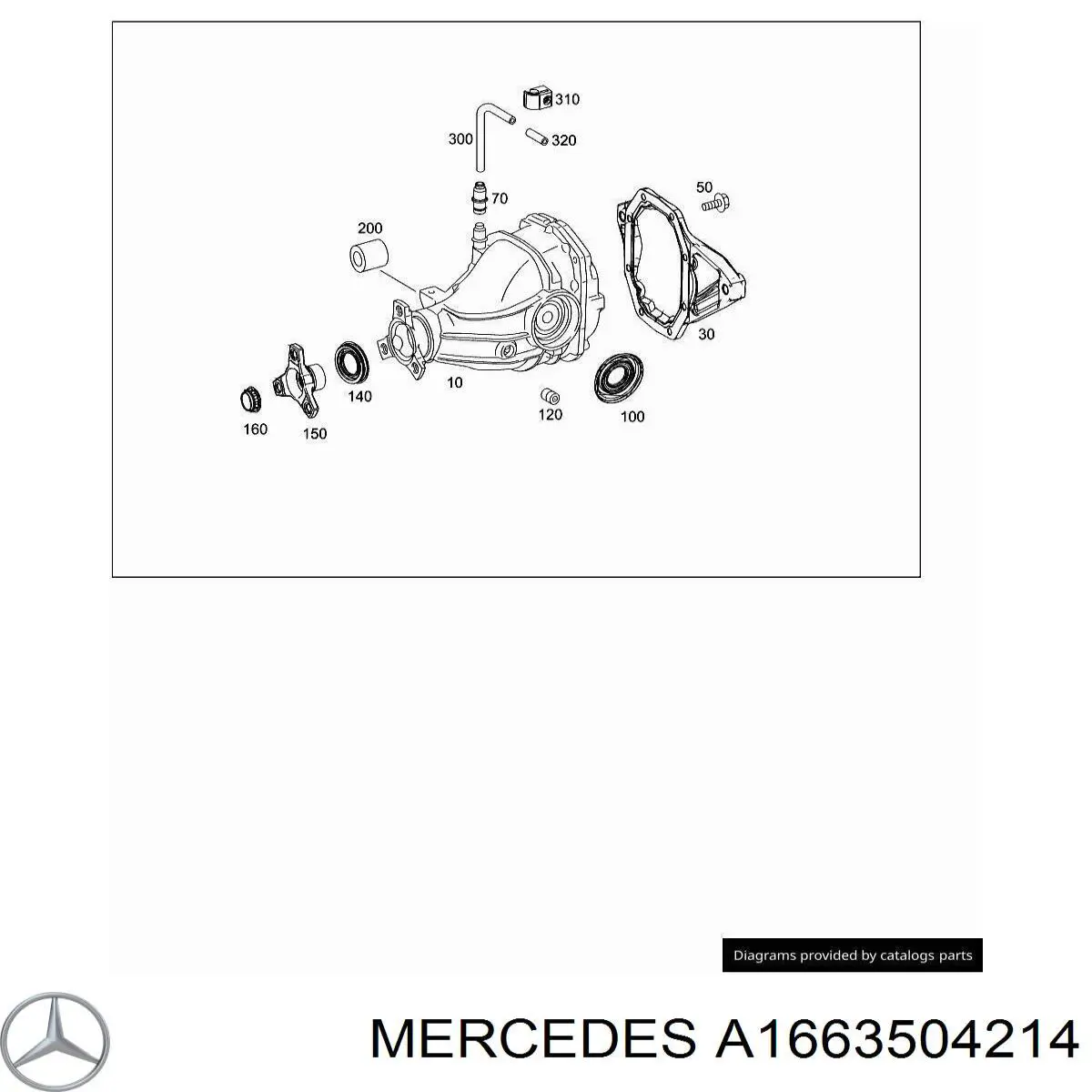 A1663504214 Mercedes Redutor do eixo traseiro