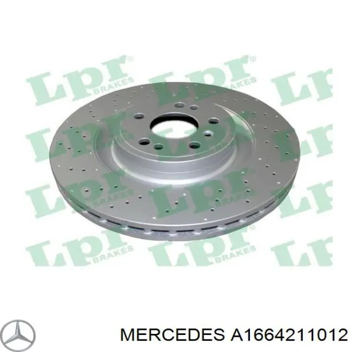 A1664211012 Mercedes Disco do freio dianteiro