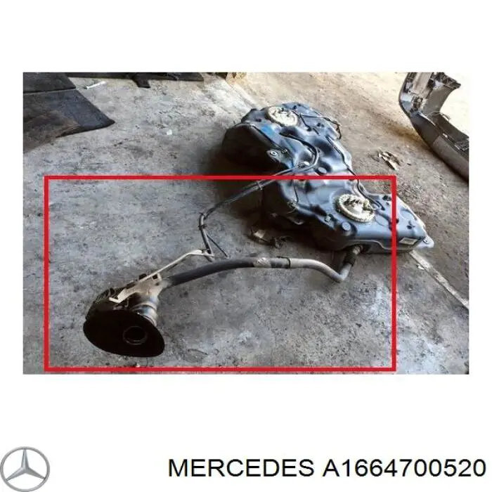 A1664700520 Mercedes Gargalo de enchimento do tanque de combustível