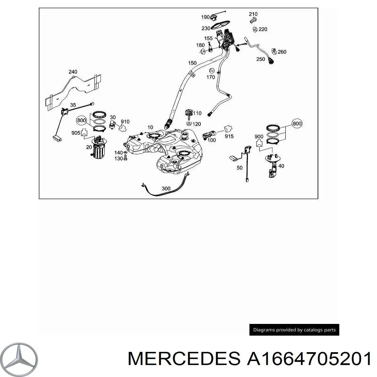 Tanque de combustível Mercedes A1664705201 preço, a partir de 2588,60 USD