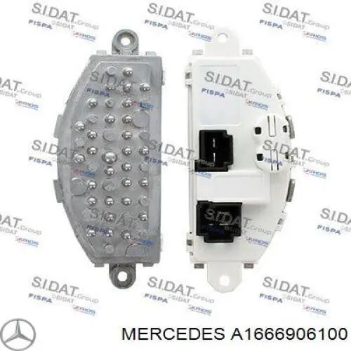 A1666906100 Mercedes Motor de ventilador de forno (de aquecedor de salão)