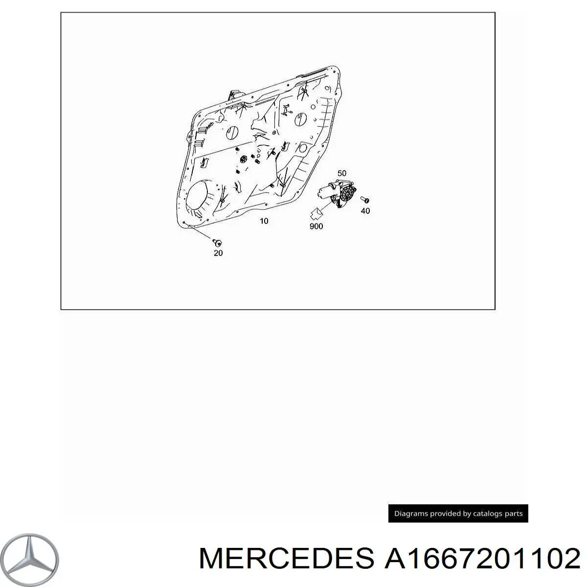 A1667201102 Mercedes Mecanismo de acionamento de vidro da porta dianteira esquerda