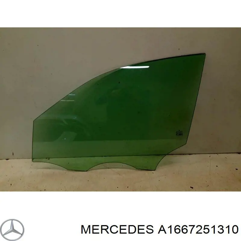 A1667251310 Mercedes Vidro da porta dianteira esquerda
