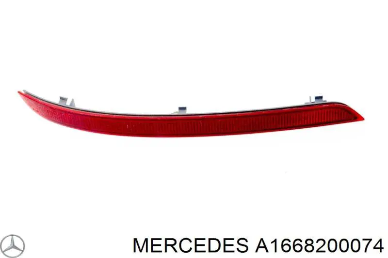Retrorrefletor (refletor) do pára-choque traseiro esquerdo Mercedes A1668200074 preço, a partir de 36,67 USD