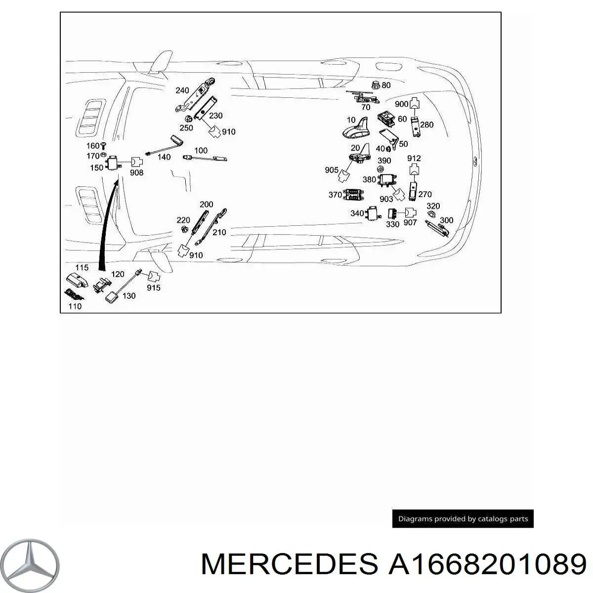 Compre A1668201089 Mercedes Reforçador do sinal de antena