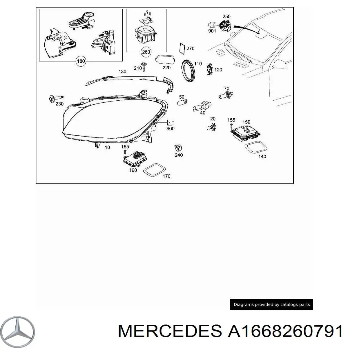  Mercedes A1668260791 preço, a partir de 34,94 USD