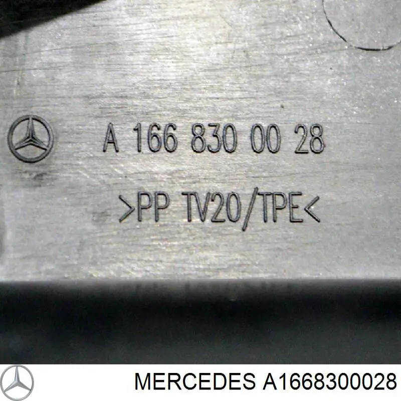 A1668300028 Mercedes Dreno de pára-brisas, bofes