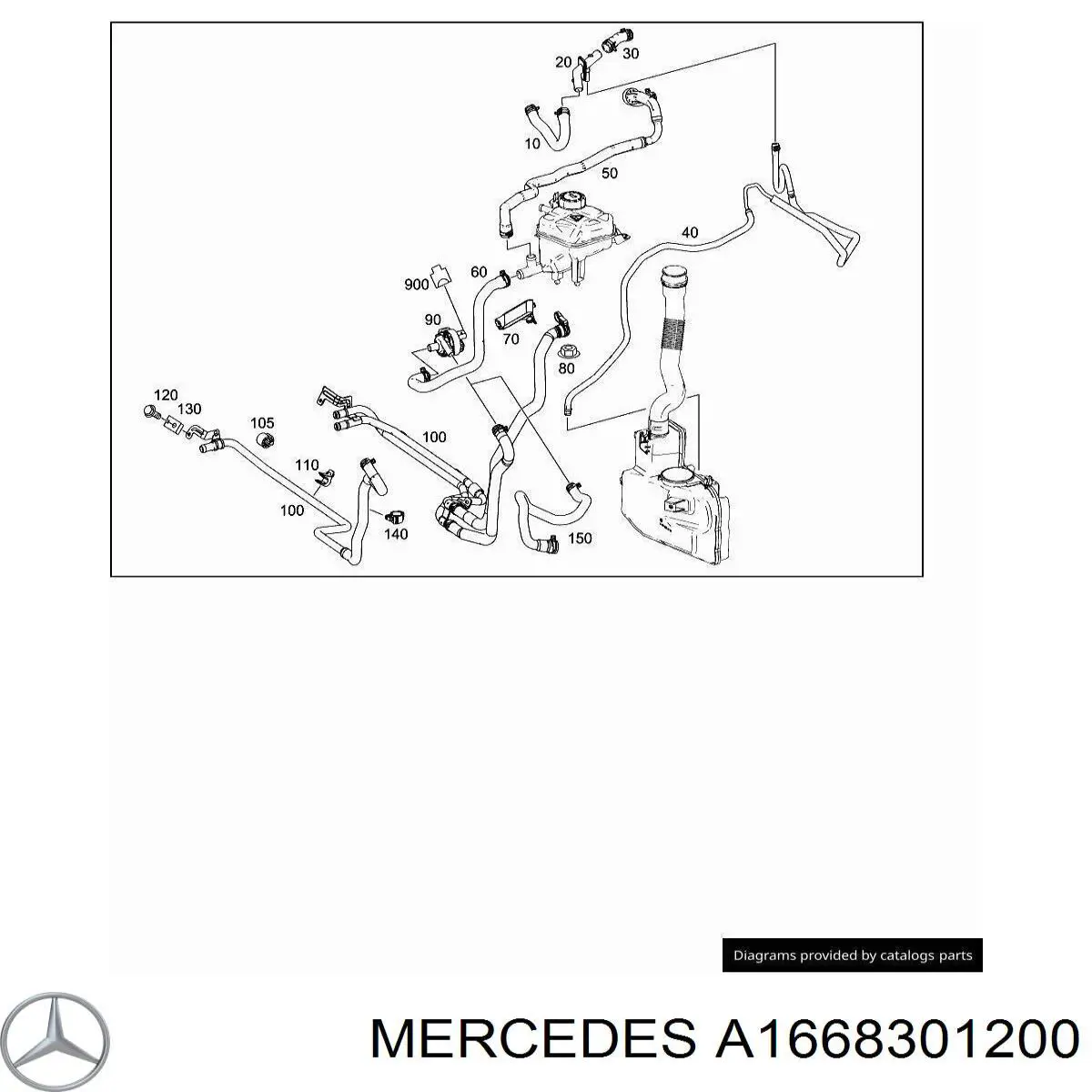 Mangueira (cano derivado) do sistema de esfriamento Mercedes A1668301200 preço, a partir de 97,12 USD