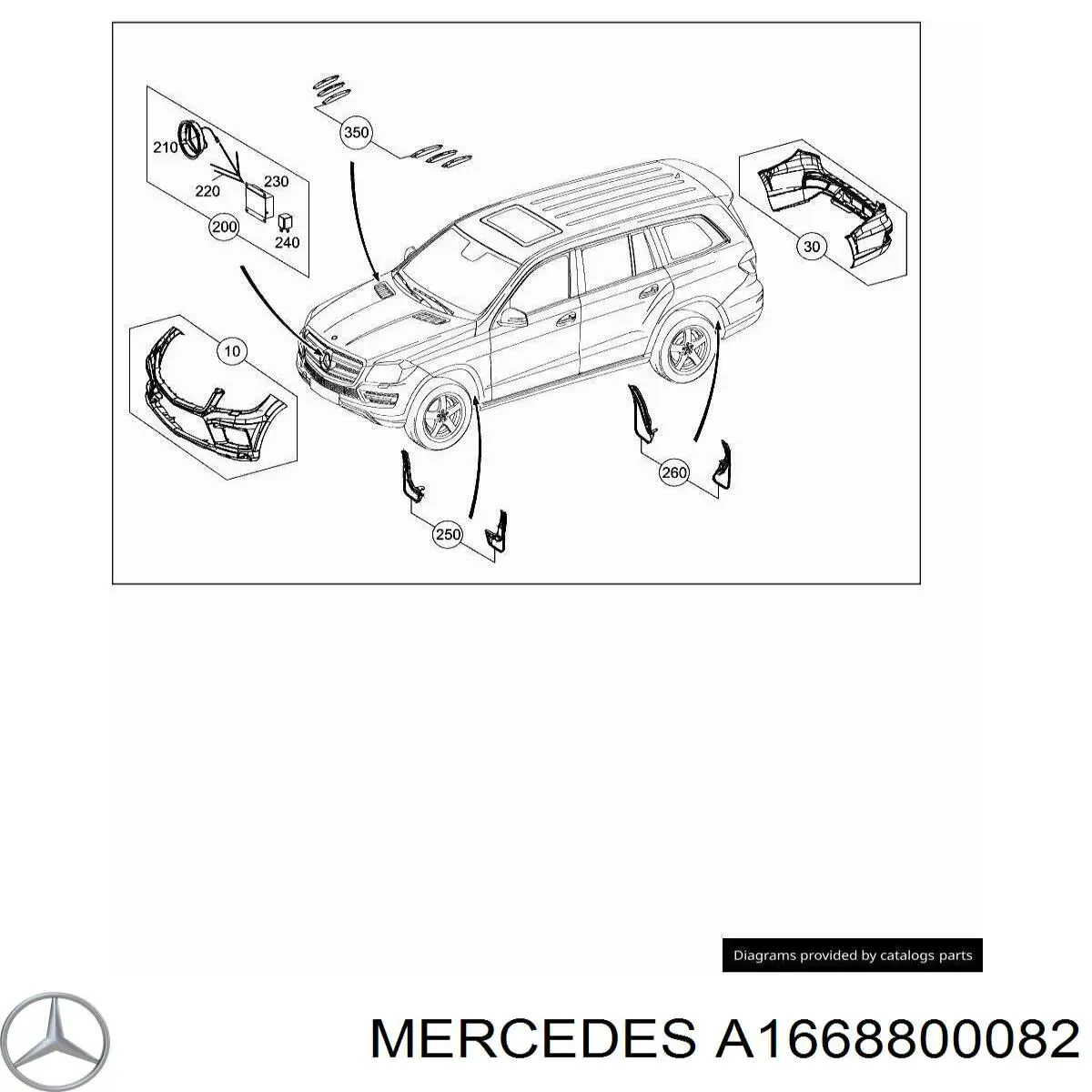  Mercedes A1668800082 preço, a partir de 290,40 USD