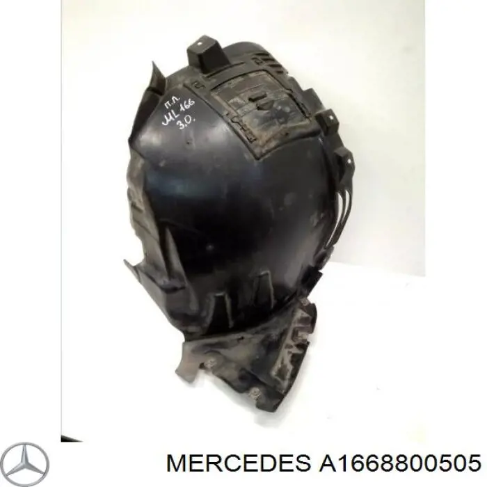 A1668800505 Mercedes Guarda-barras esquerdo dianteiro do pára-lama dianteiro