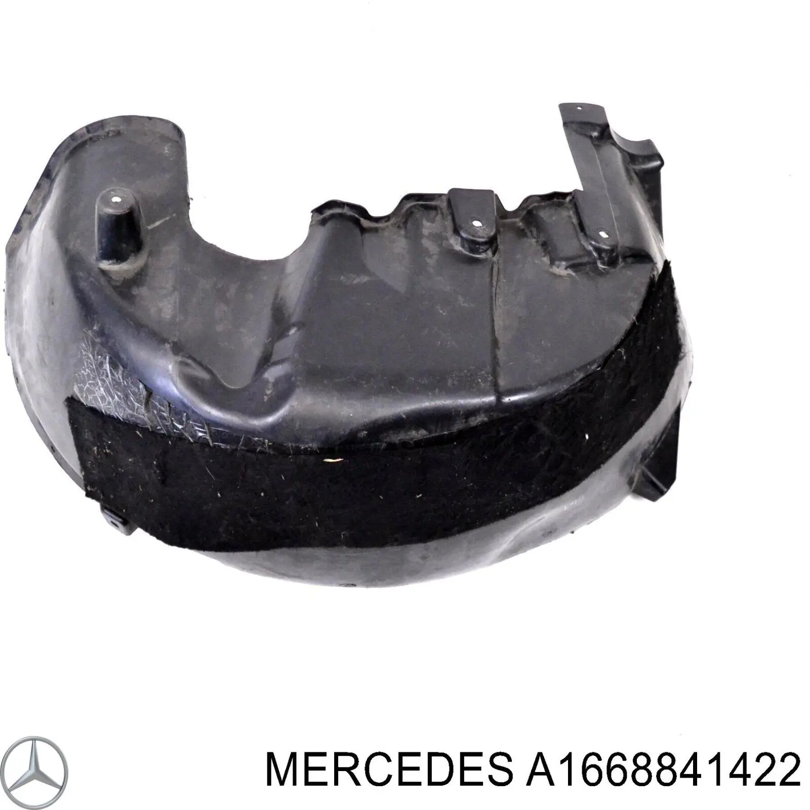 A1668841422 Mercedes Guarda-barras do pára-lama traseiro direito