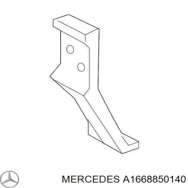 Compre 1668850140 Mercedes Consola direita do pára-choque traseiro