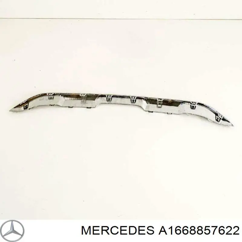 A1668857622 Mercedes Placa sobreposta do pára-choque traseiro