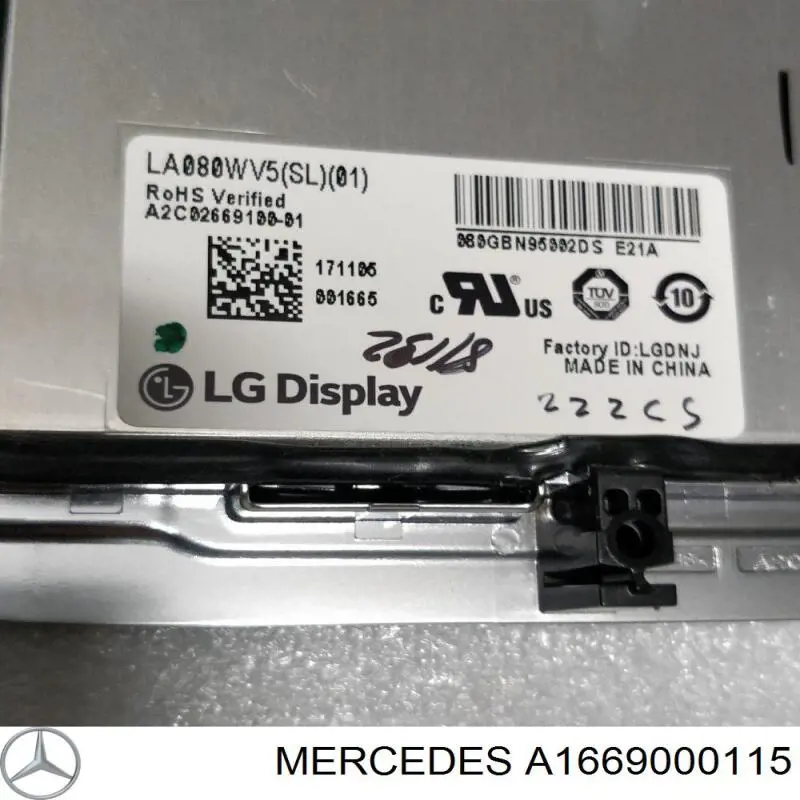 A1669000115 Mercedes Mostrador multifuncional