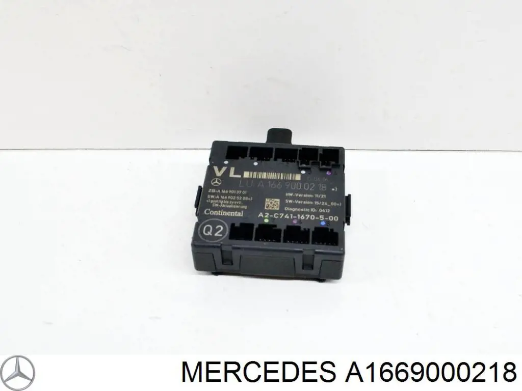 A1669004002 Mercedes Módulo de conforto da porta dianteira