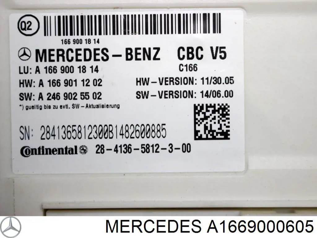 A1669001814 Mercedes 