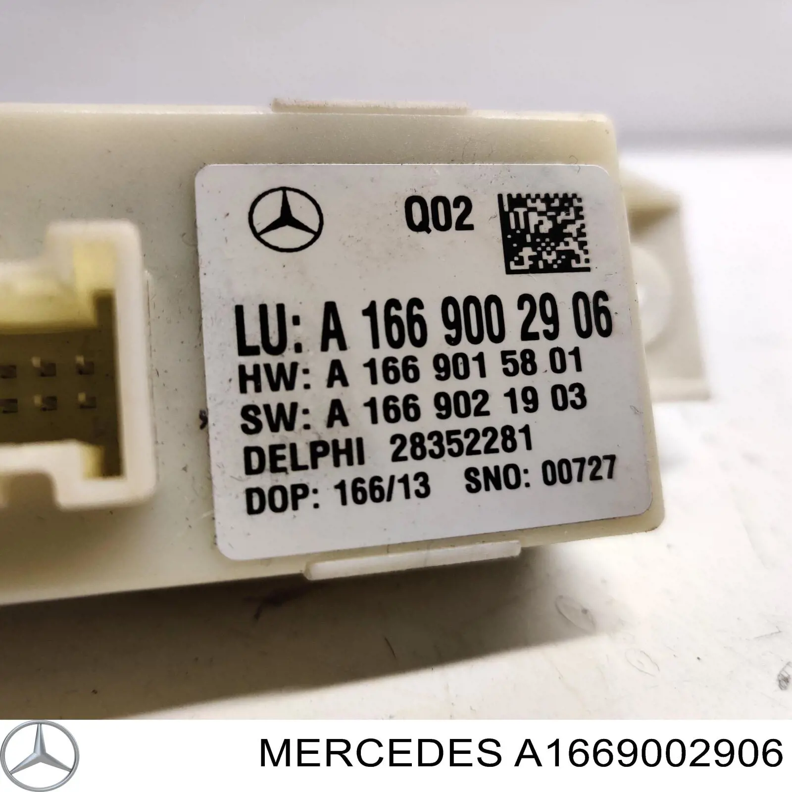 A1669002906 Mercedes Módulo de direção (Centralina eletrônica) das luzes