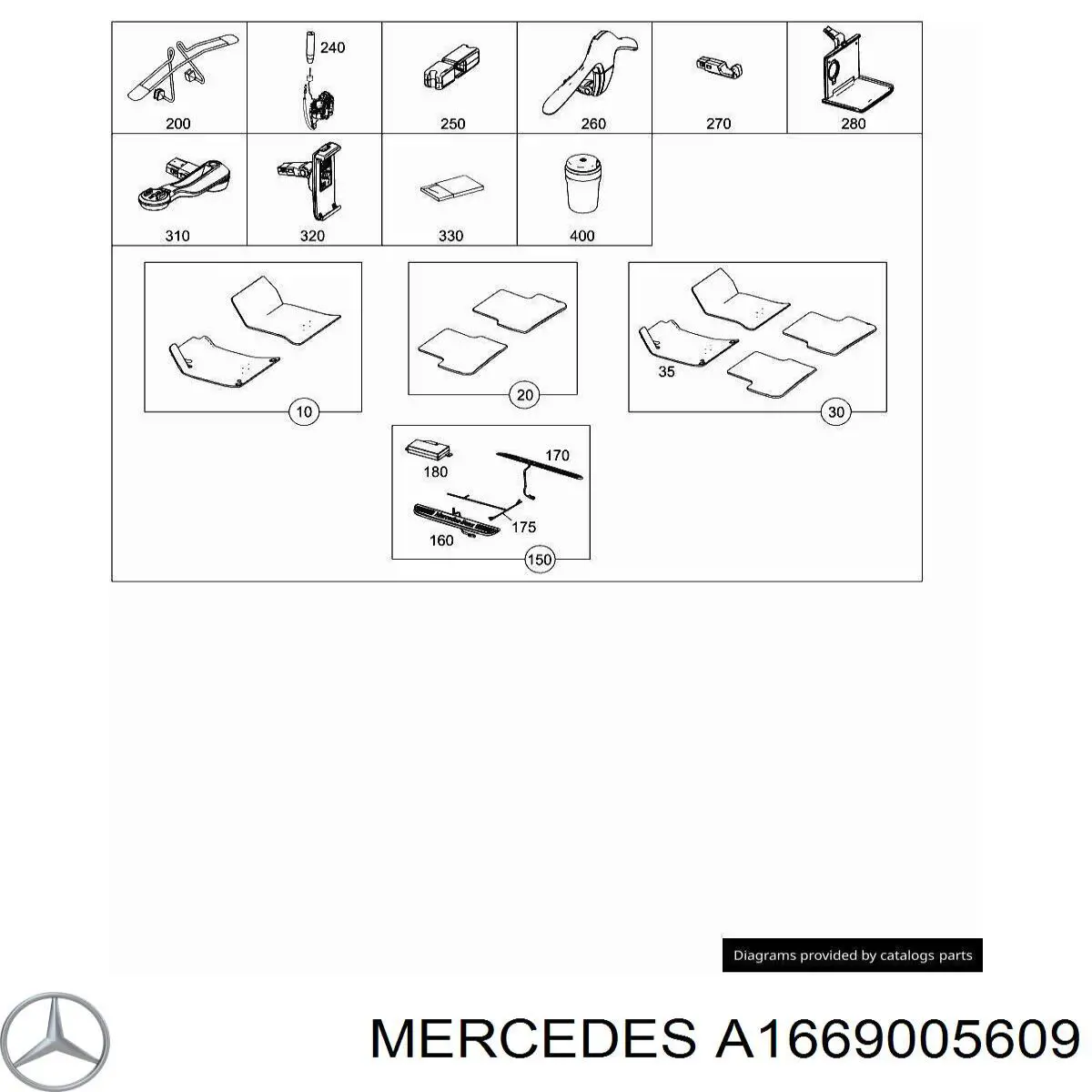  Mercedes A1669005609 preço, a partir de 147,60 USD