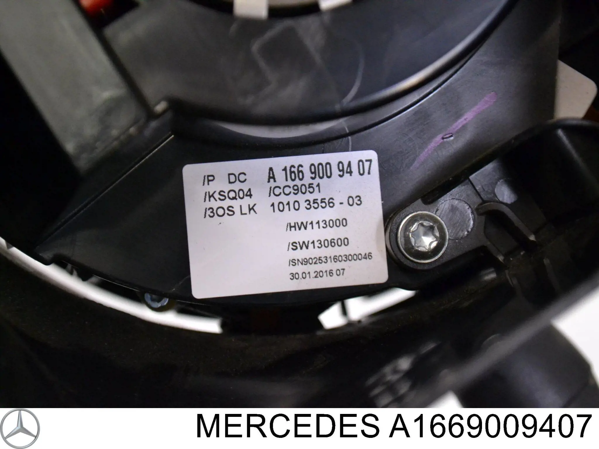 A16690094079051 Mercedes Comutador instalado na coluna da direção, montado