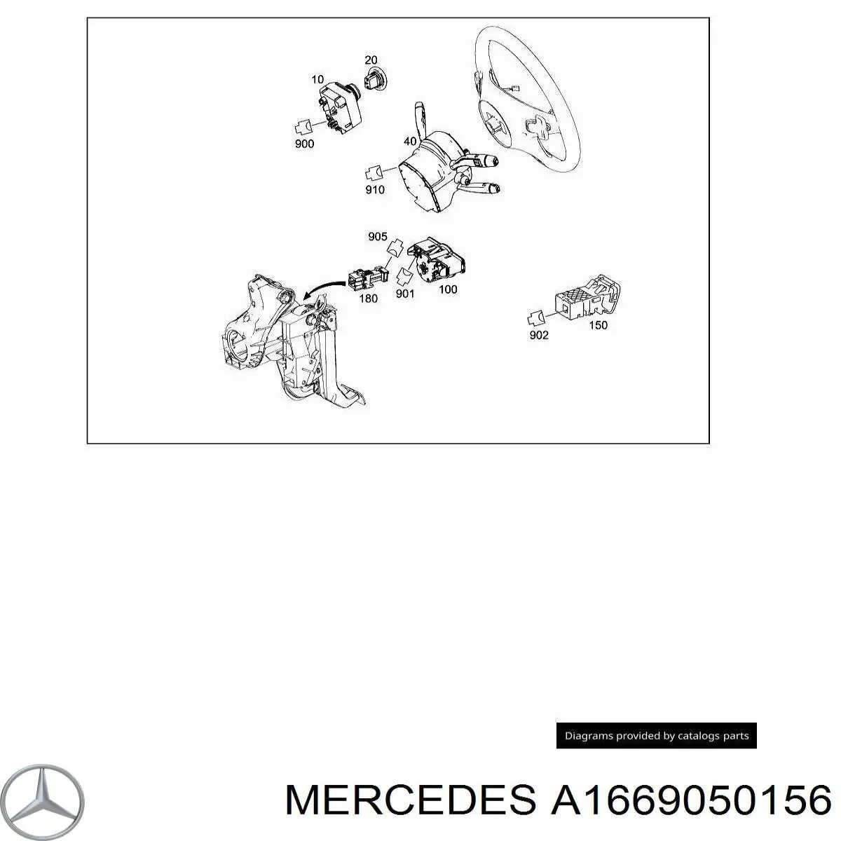 A1669050156 Mercedes Fecho de ignição