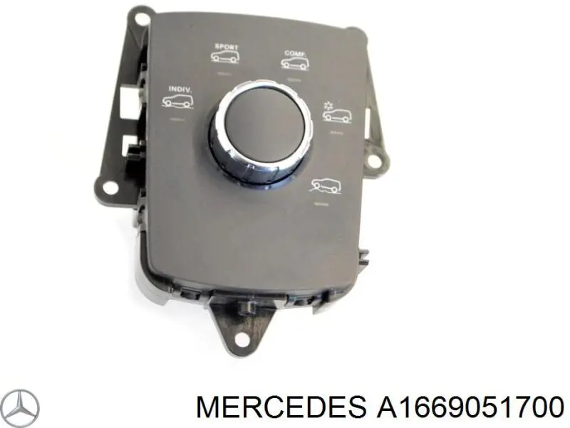 Compre A1669051700 Mercedes Botão de acionamento do fecho de tampa de porta-malas (de 3ª/5ª porta (de tampa de alcapão)
