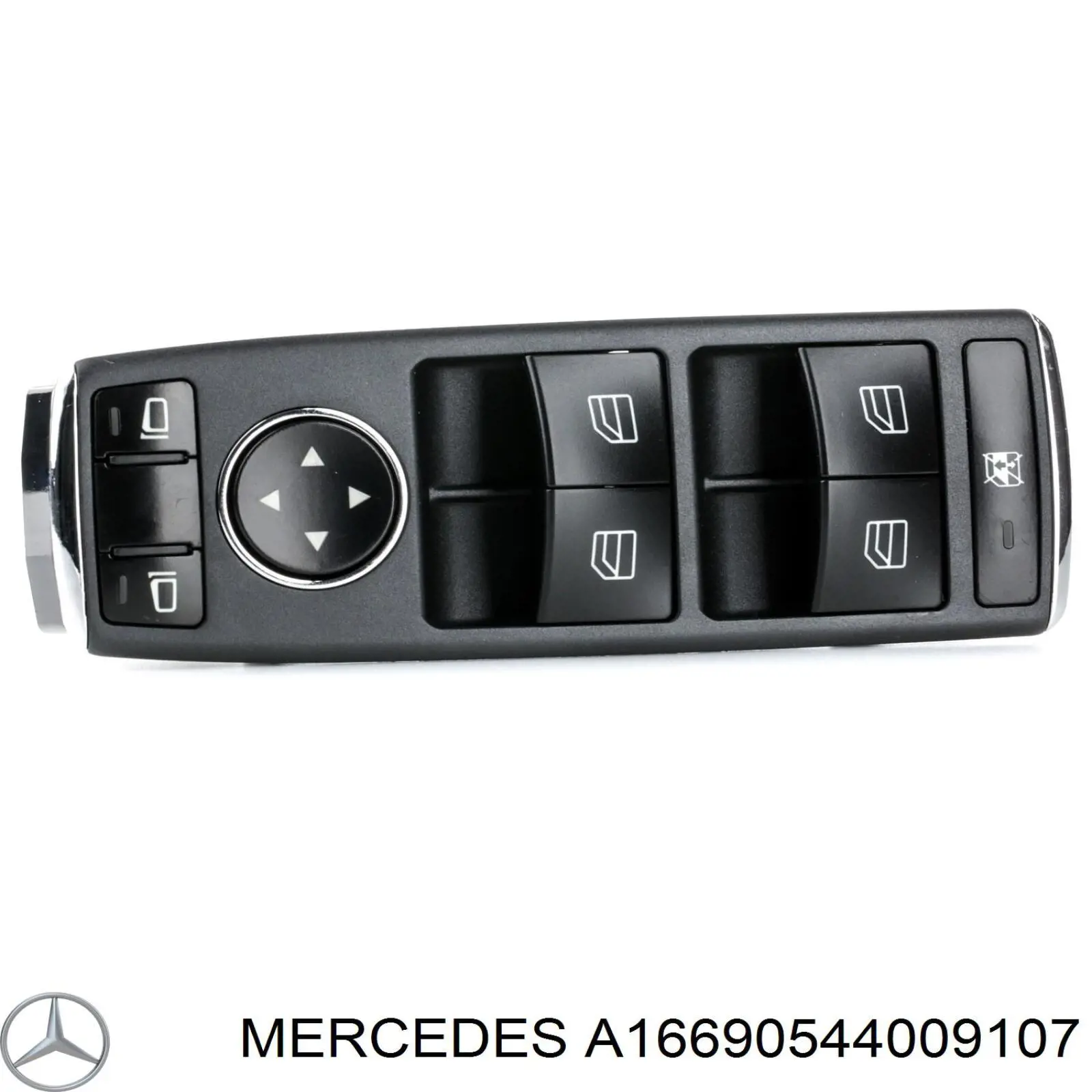 A16690544009107 Mercedes Unidade de botões dianteira esquerda de controlo de elevador de vidro