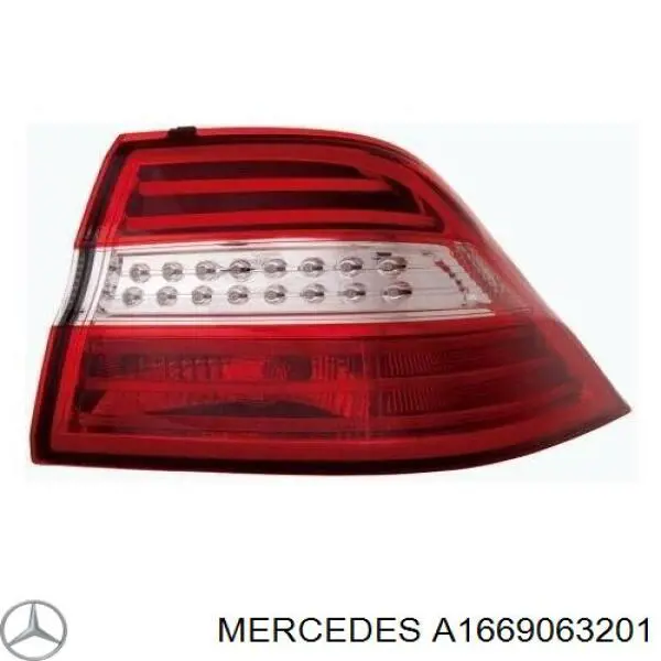 A1669063201 Mercedes Lanterna traseira direita