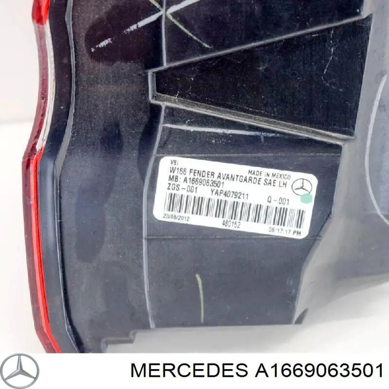Lanterna traseira esquerda Mercedes A1669063501 preço, a partir de 364,35 USD