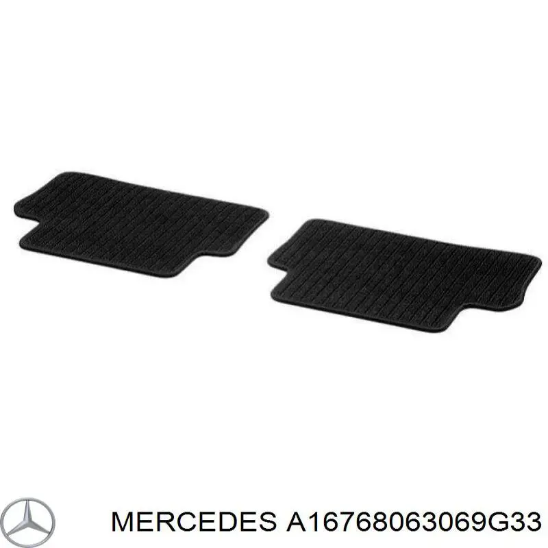 A16768063069G33 Mercedes Tapete dianteiro, kit de 2 un.