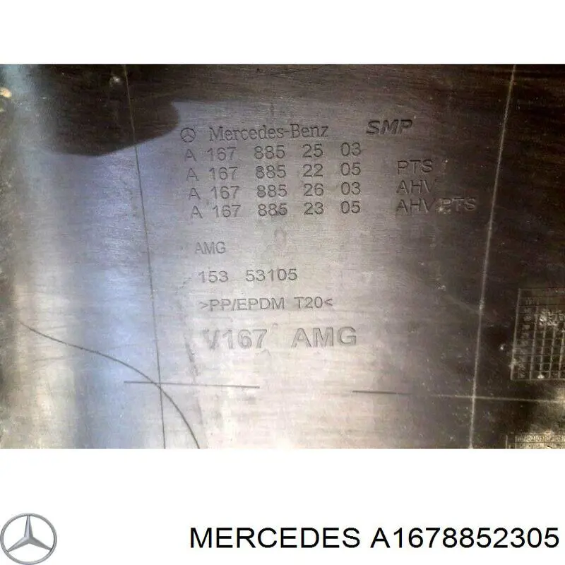 A1678852305 Mercedes Pára-choque traseiro, parte inferior