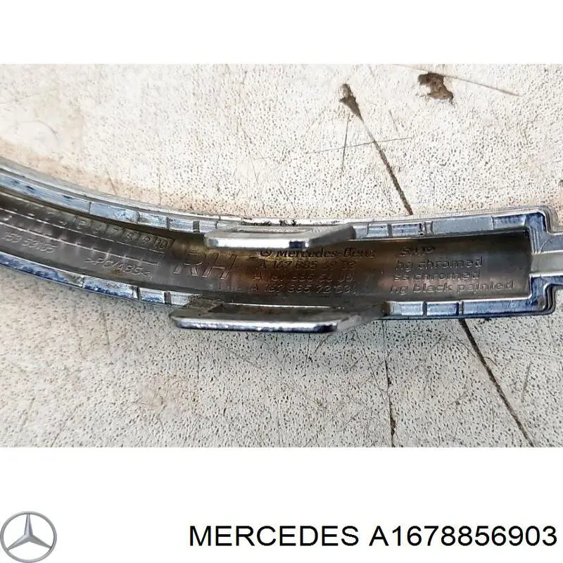 Compre 1678856903 Mercedes Placa sobreposta do pára-choque dianteiro