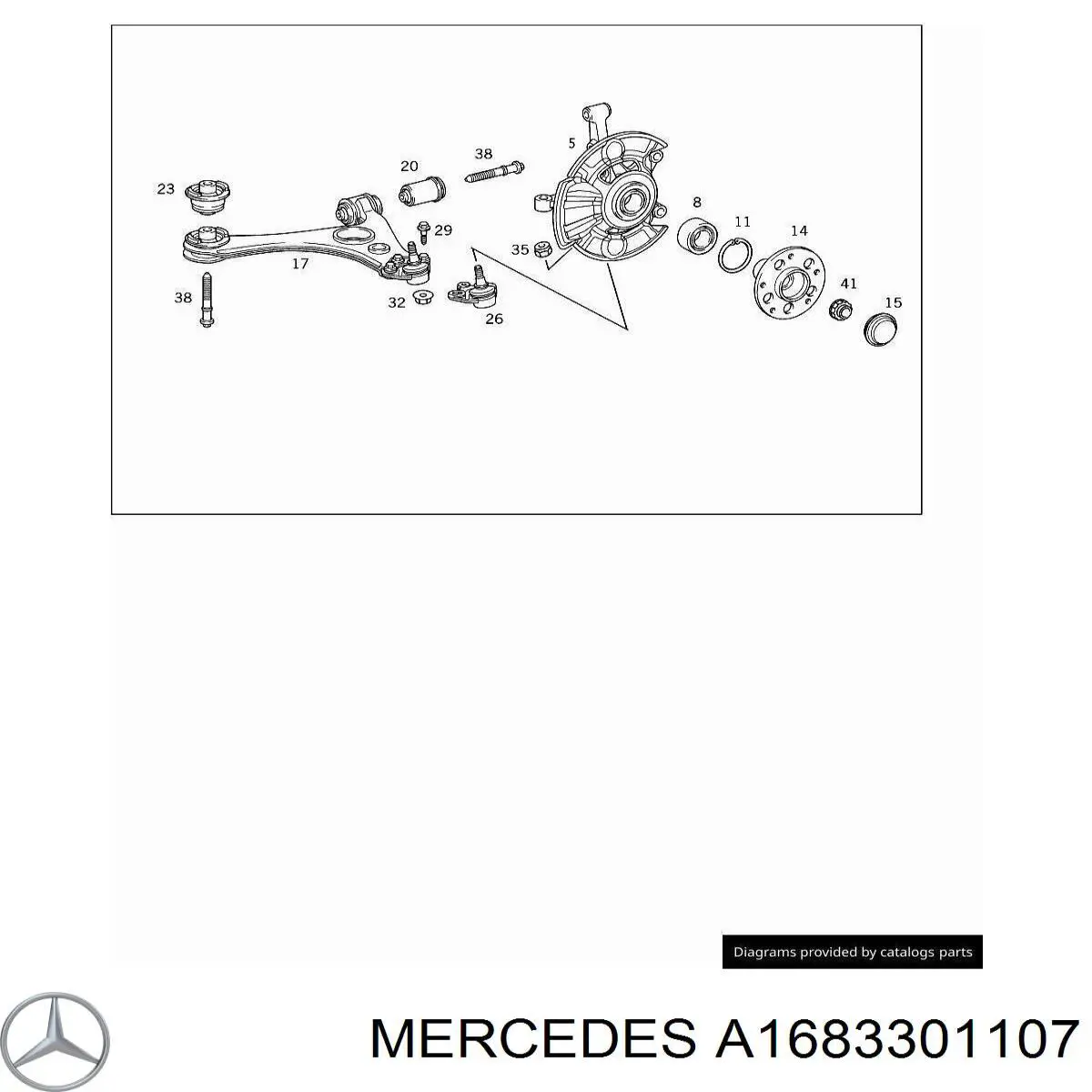 Compre A1683301107 Mercedes Braço oscilante inferior esquerdo de suspensão dianteira