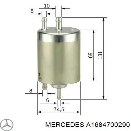 Adsorvedor dos vapores de combustível Mercedes A1684700290 preço, a partir de 51,07 USD