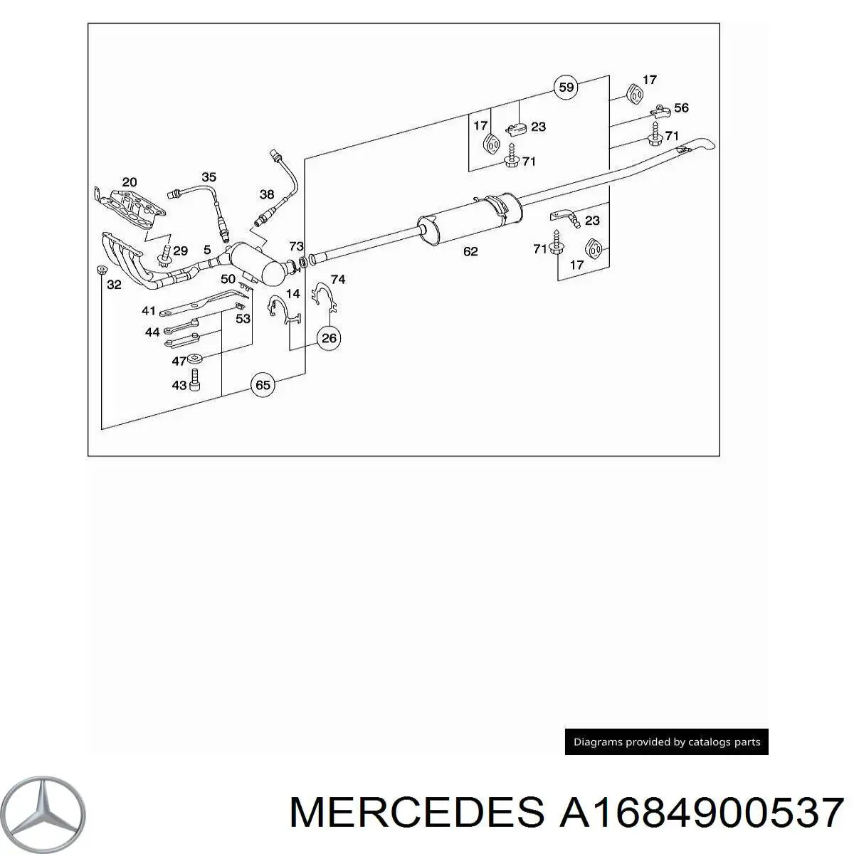  Mercedes A1684900537 preço, a partir de 144,58 USD