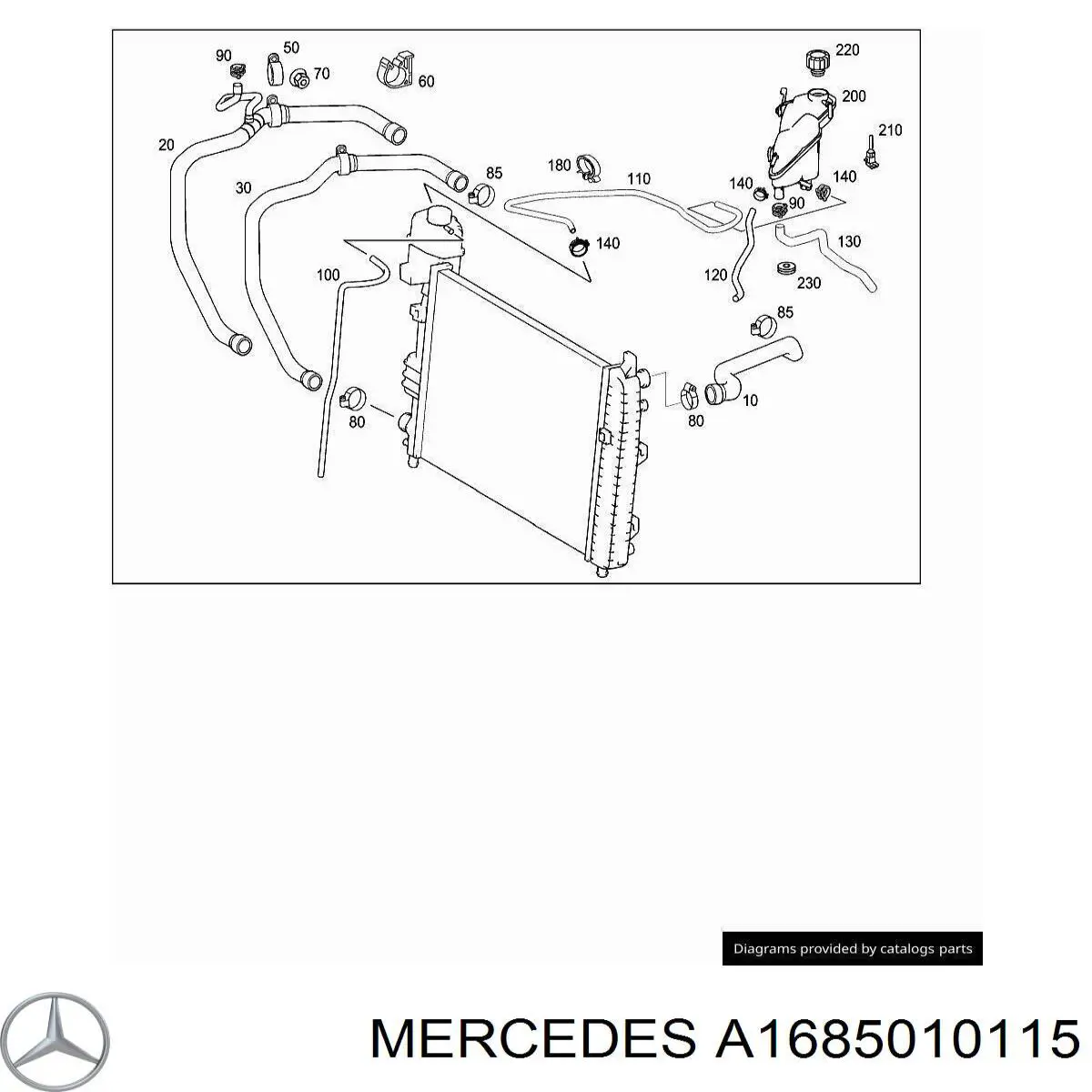 Compre A1685010115 Mercedes Tampa (tampão) do tanque de expansão