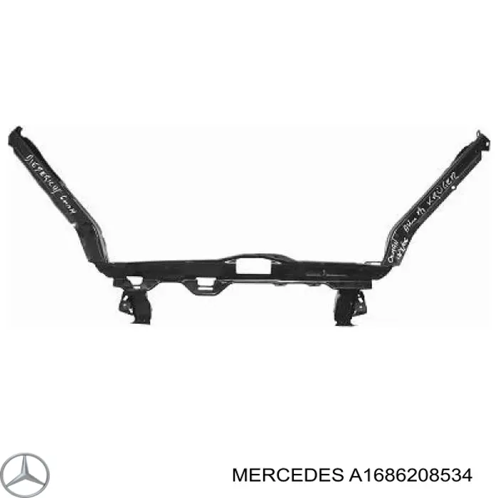 A1686208534 Mercedes Suporte do radiador montado (painel de montagem de fixação das luzes)