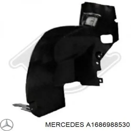 A1686988530 Mercedes Guarda-barras esquerdo traseiro do pára-lama dianteiro
