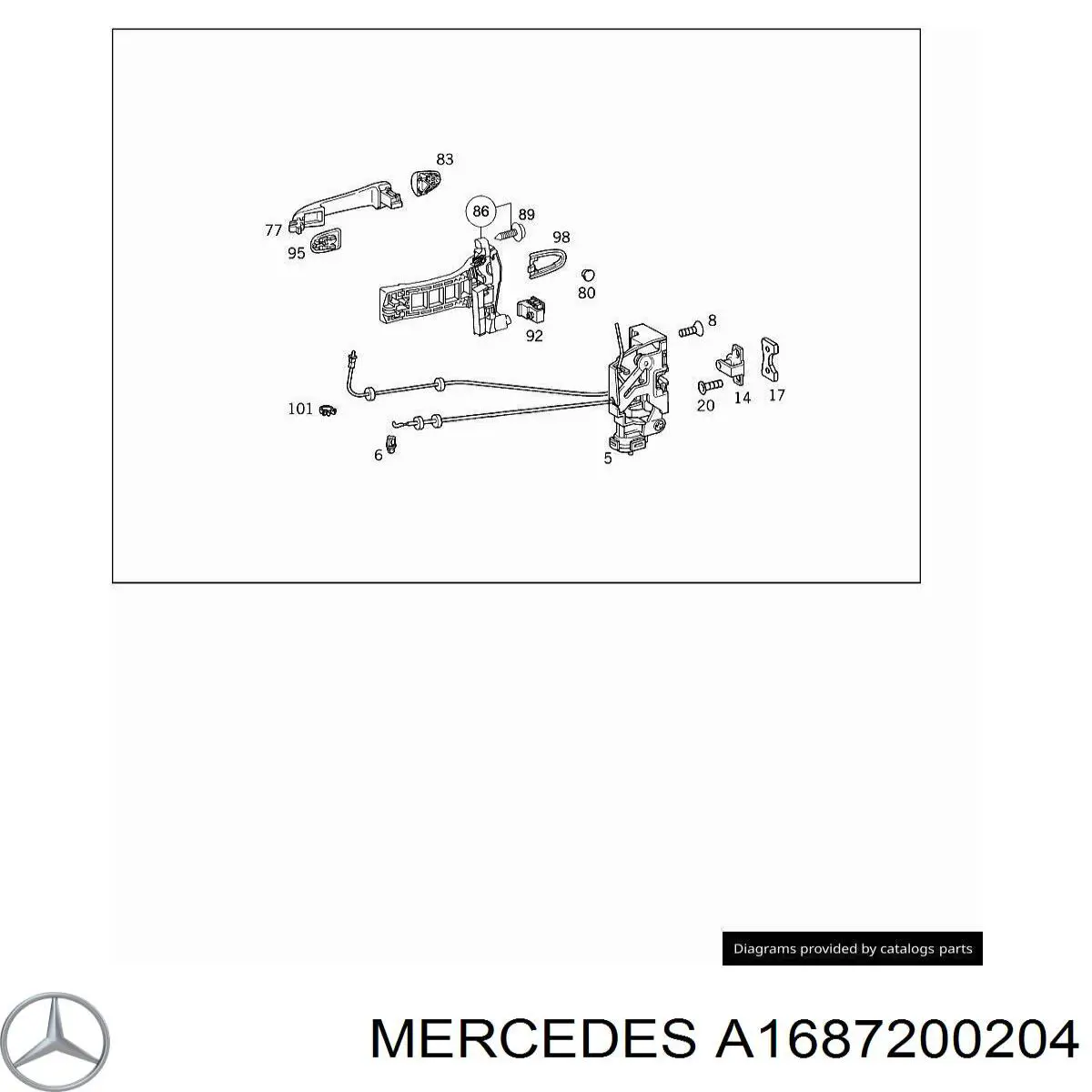  Mercedes A1687200004 preço, a partir de 25,79 USD