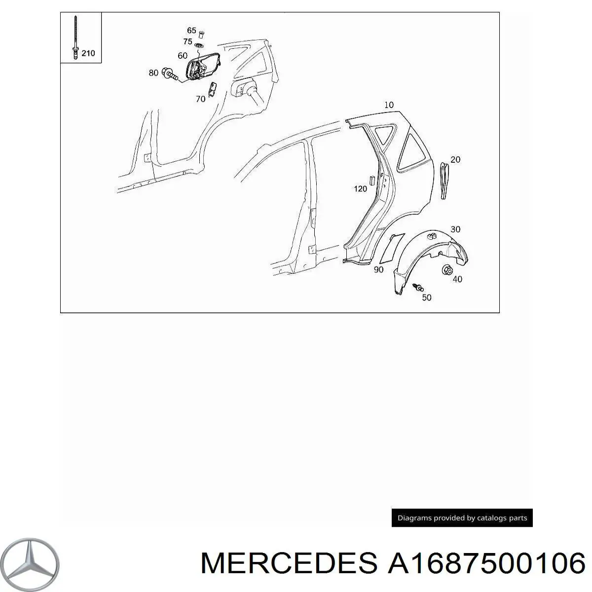 Alcapão do tanque de combustível Mercedes A  W168