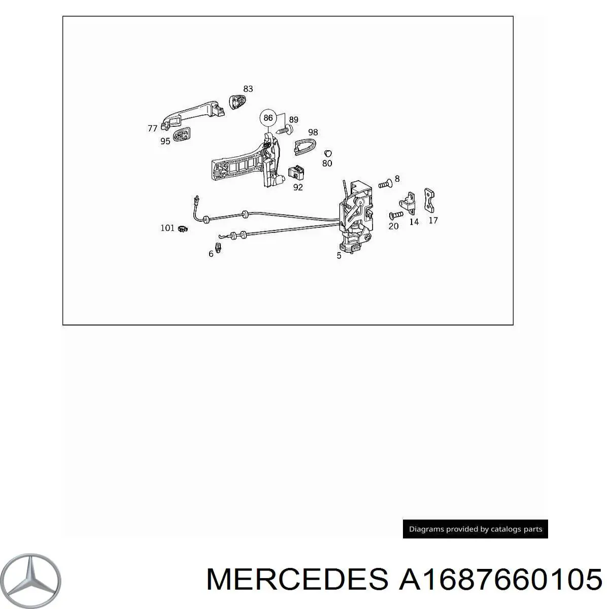  Mercedes A1687660105 preço, a partir de 12,60 USD