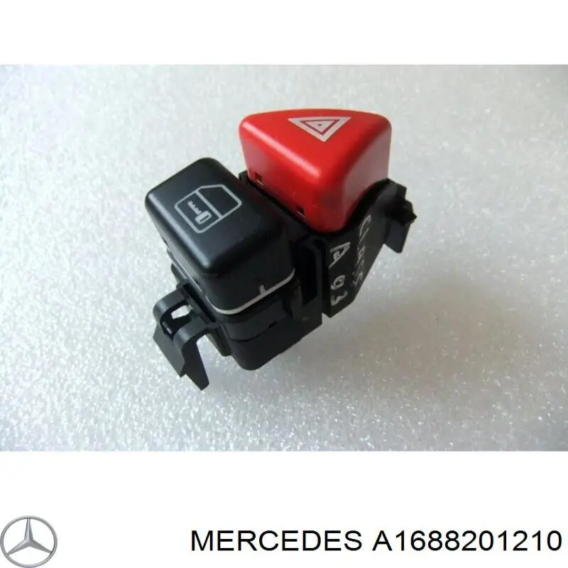 Botão de ativação do sinal de emergência A1688201210 Mercedes