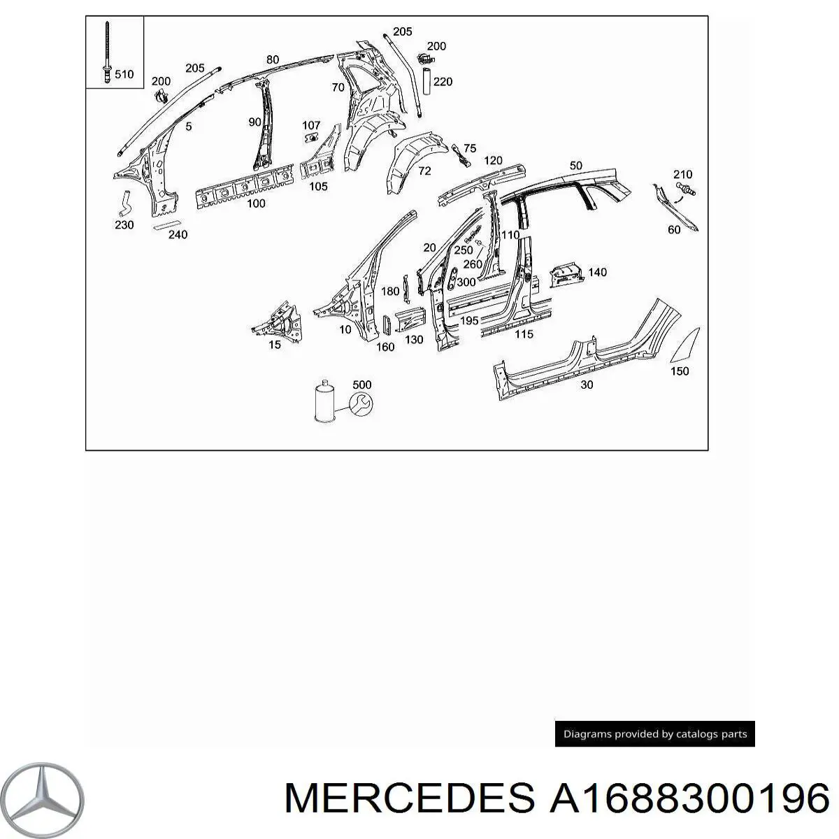  Mercedes A1688300196 preço, a partir de 35,81 USD